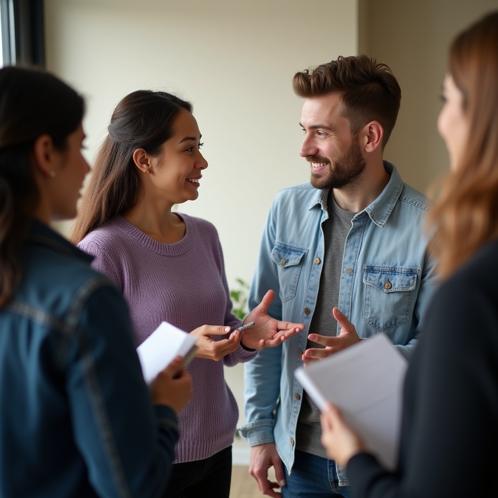 Workshoptag mit Teilnehmern bei Übungen zur Körpersprache